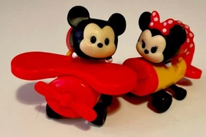 Disney Tsum Tsum Series 1 Minnie & Mickey Mouse Figures Medium W/Airplane Stands - Picture 1 of 13
