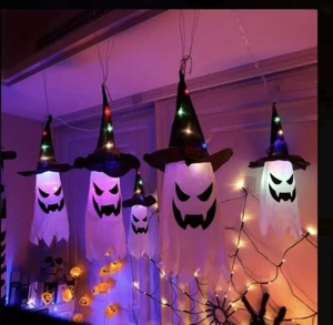 Halloween leuchtendes Gespenst Licht Außendeko Garten Requisite Party Haus Hängedeko - Bild 1 von 4