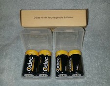 Set Of 4 Odec Ni-MH 10000 mAh Rechargeable D Cell Batteries Brand New