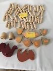 Lot of Wooden Craft Supplies Mix of Shapes & Sizes 58 pieces