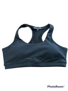 Damen Yoga Fitness zugeschnittenes Sport Top Silhouette schwarz - Bild 1 von 2