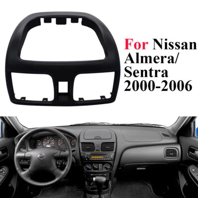 Console central rádio fáscia painel quadro acabamento para Nissan Sentra Almera 2000-2006 - Imagem 1 de 4