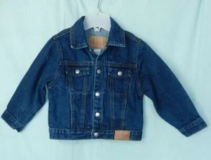 GUESS Girls/Boys Short Dark Denim Jean Snap Closer Jacket, size 4 - Picture 1 of 7