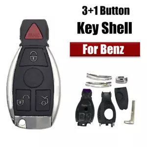 3+1 Button Car Key Fob Shell Cover For Mercedes Benz A B C E S GLA GLC GLE W203 - Bild 1 von 6