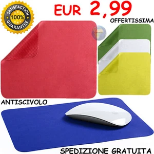 TAPPETINO per MOUSE Anti Scivolo MOUSE PAD Laptop Comfort LISCIO Ergonomico PC - Foto 1 di 9