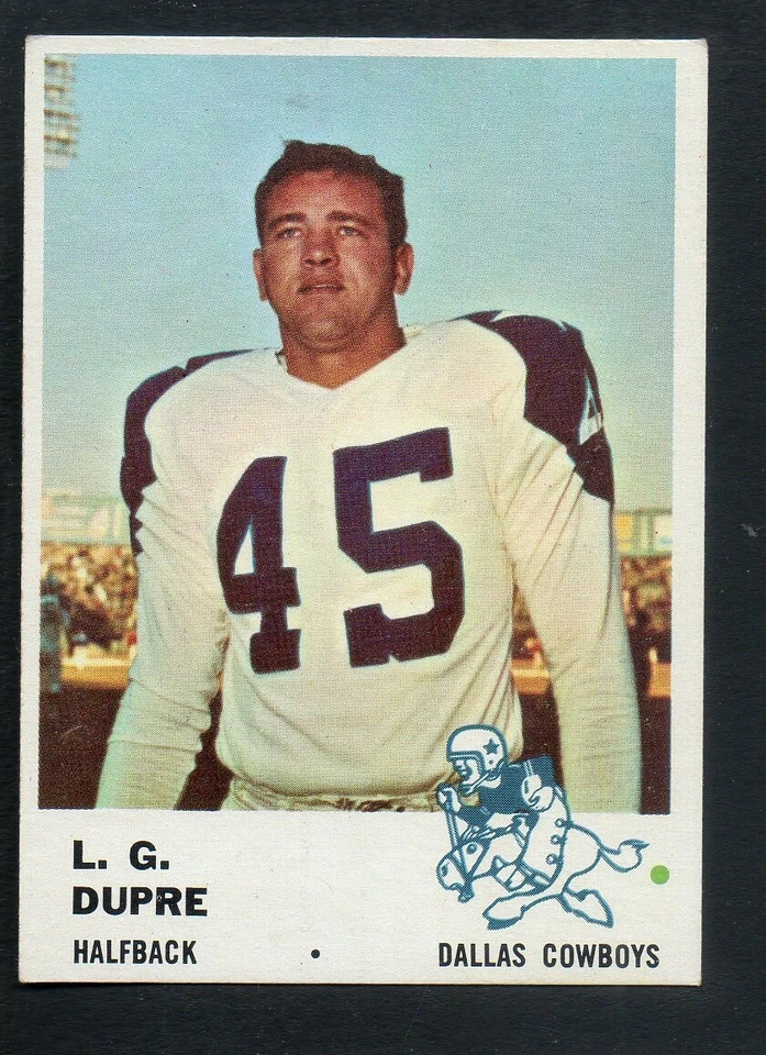1961 Fleer Football  Card #43 L.G. Dupre-Dallas Cowboys Ex Card - Image 1 of 1