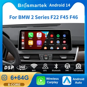 12,3" Android 14 Autoradio CarPlay 64GB DSP GPS Navi Für BMW 2er MPV F45 F46 NBT - Bild 1 von 15