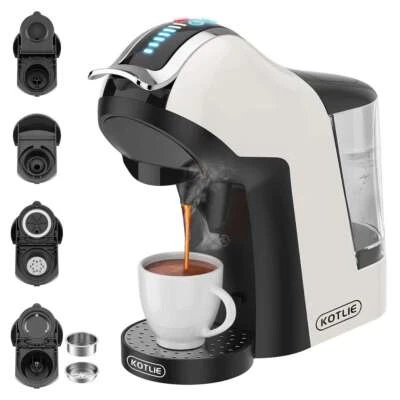 5in1 Padmaschine Kapselmaschine Pulver 5 Adapter Warm/Kalt 4 Temperaturen 19bar - Bild 1 von 4