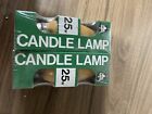 Pack Of 2 Candle Lamp Light Bulbs 25 Watt Bell Plain Amber 35mm