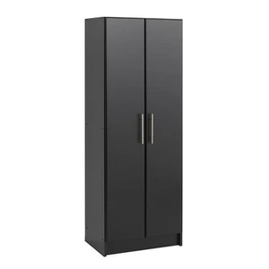 Elite 24" Storage Cabinet Black Storage Cabinet Bathroom Cabinet Pantry Cabinet - Picture 1 of 9