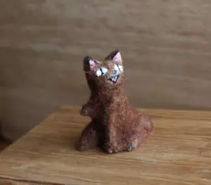 Dolls House Miniature Cat 1:12 ARTISAN OOAK By PigeonOak - Picture 1 of 8