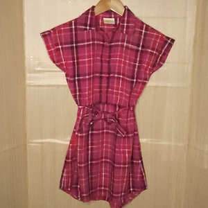 Crazy 8 Girls Pink Plaid Shirt Dress 8 - Picture 1 of 5