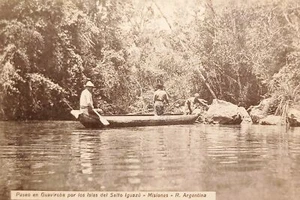 Cartolina - Argentina - Paseo en Guabiroba del Salto Iguazù - Misiones 1900 ca. - Foto 1 di 1