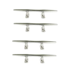 4 Pcs 5" 316 Stainless Steel Open Base Boat Dock Deck Rope Cleat Marine Bollard - Picture 1 of 4