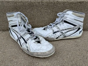 ASICS Gel Assault Wrestling Shoes SIZE MENS 11 JY502 WHITE WITH BLACK RARE - Picture 1 of 12
