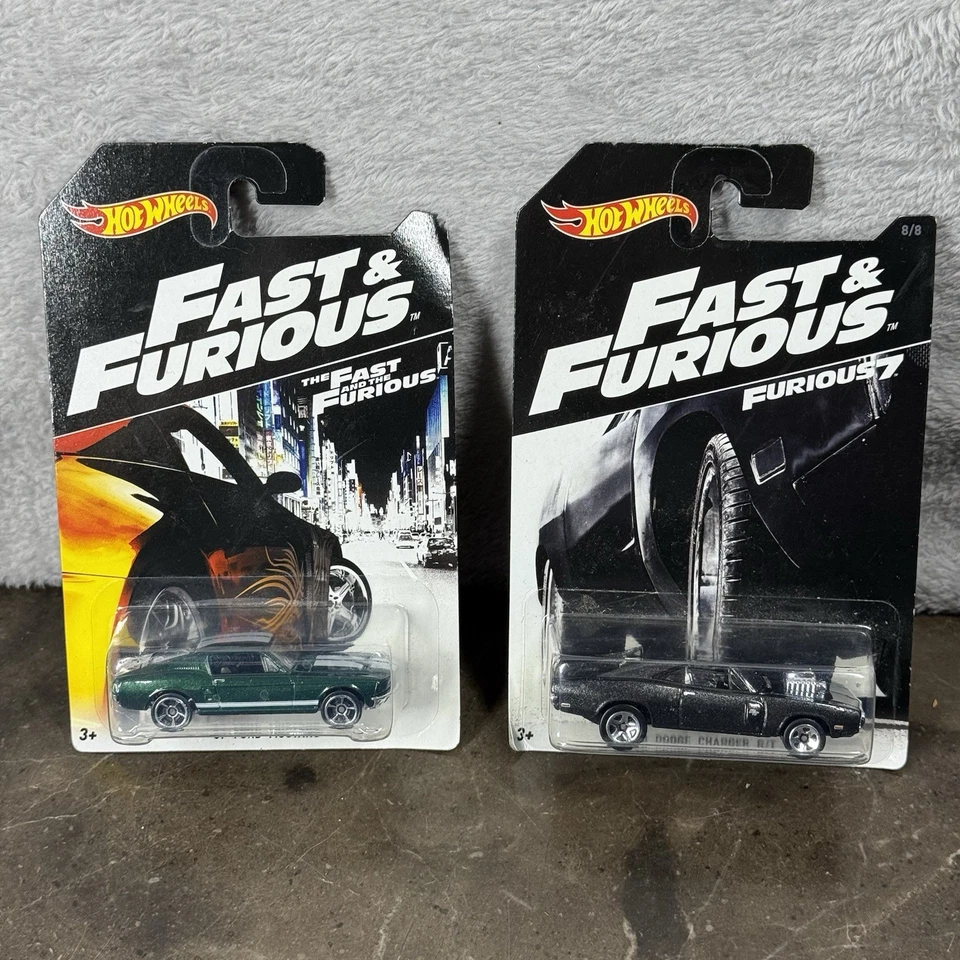 Hot Wheels Fast and Furious 7 1970 Dodge Charger R/T  & 67 Ford Mustang LOT of 2 - Image 1 of 3