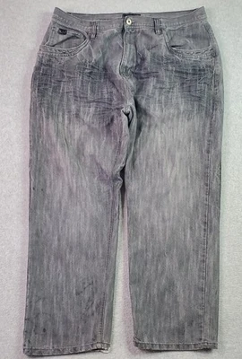 Southpole Jeans Mens 46 Fits 42X30 Gray Faded Denim Straight Leg Relaxed Fit - Image 1 of 4