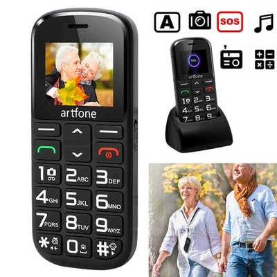 MARKENLOS Seniorenhandy Ohne Vertrag,Dual SIM Handy mit Großen Tasten,SOS,FM,Taschenlampe