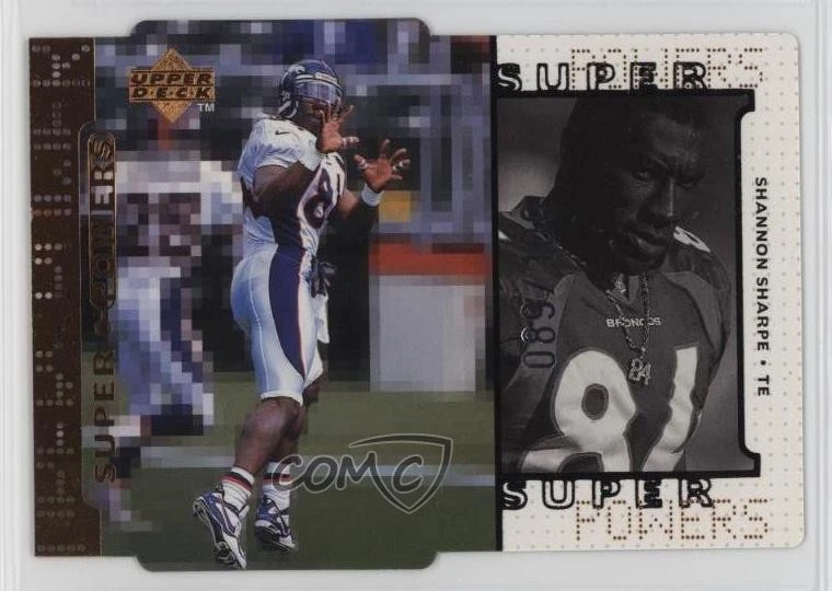 1998 Upper Deck Super Powers Bronze Die-Cut /100 Shannon Sharpe #S14 HOF - Image 1 of 2