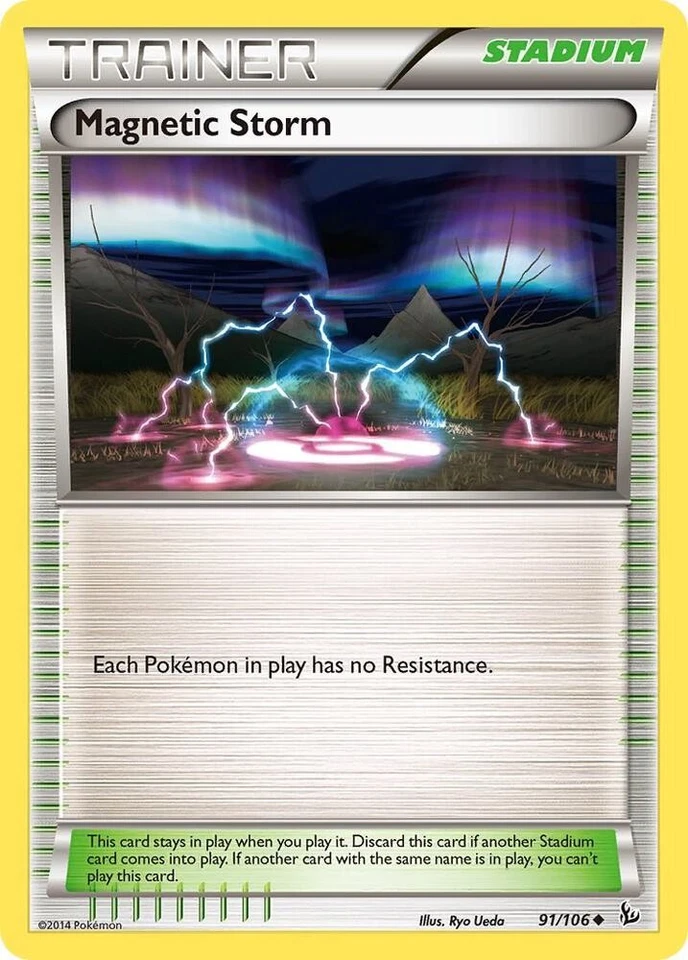 Pokémon TCG Magnetic Storm XY Flashfire 91/106 Uncommon NM/M Stadium - Image 1 of 1