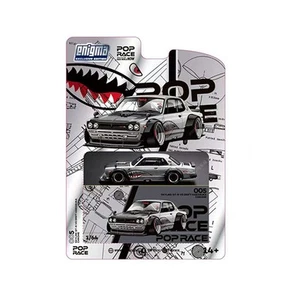 POPRace 1:64 Model Car Nissan Skyline KPGC10 Hakosuka Drift Alloy Silver Shark - Picture 1 of 10