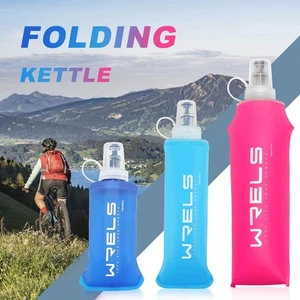 Botella de agua de silicona plegable 150 ml 250 ml 500 ml viaje senderismo camping - Imagen 1 de 15