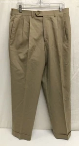 Men's Ralph Lauren Tan Wool Total Comfort Trousers Size 34X30 - Picture 1 of 5