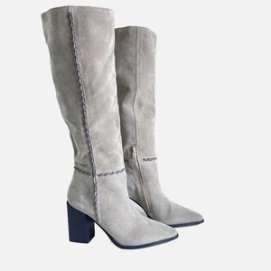 Free People Riley stivali donna grigio scamosciato metà polpaccio donna taglia 10/40 nuovi senza etichette - Foto 1 di 10