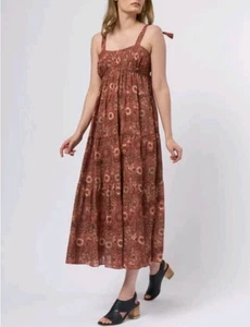 Vestido Ulla Johnson Cordelia Midi 2 Rosebud Boho Babydoll Algodón Calzoncillo Tirantes  - Imagen 1 de 17