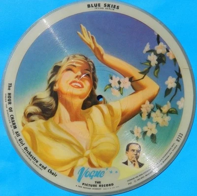 RARE VOGUE R733 PIC DISC 78-Hour Of Charm All Girl Orchestra –Blue Skies/Seville - Image 1 of 2