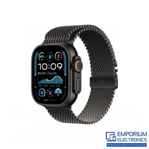 Apple Watch Ultra 2 49mm Black Titanium Case Black Milanese Loop Band GPS & Cell - Picture 1 of 4