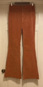 We the Free People Jayde Corduroy Flare Pants High Waist Retro Boho Women Sz 31 - Picture 1 of 12