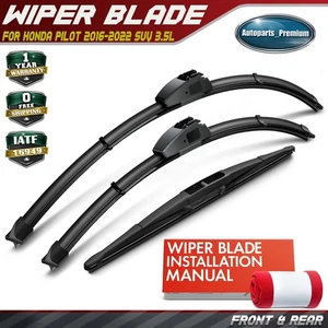 3Pcs 26'' & 24'' & 14'' Windshield Wiper Blades for Honda Pilot 2016-2022 SUV - Picture 1 of 13