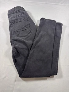 American Eagle Womens Jeans Black Size 0 Reg Curvy Mom Jean Stretch Cotton Blend - Picture 1 of 11