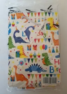 Dinosaur Paper Gift Bags, 5 Medium, 5 Small - Picture 1 of 2