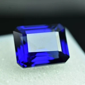 AAA Quality Flawless BLUE Sapphire Emerald Cut 21.15 Ct CERTIFIED Loose Gemstone - Picture 1 of 4