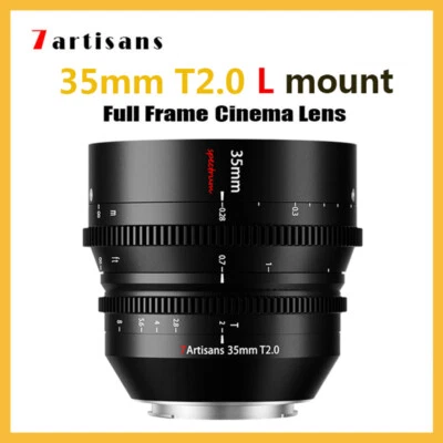 7Artisans 35mm T2.0 Full Frame MF Cinema Lens for Leica SL SL2 Panasonic L mount - Image 1 of 4