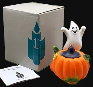 Candelabro PartyLite Ghost Spooky Pumpkin Halloween retirado nuevo en caja con nuevo votivo - Imagen 1 de 10