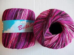 Bella Soft Polo Bändchengarn, magenta/rosa, Menge 2 (je 82 Yards) - Bild 1 von 3