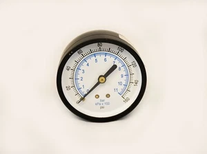 Pressure Gauge 2.5" x 160 PSI/BAR 1/4 NPT Back Connector - Picture 1 of 3