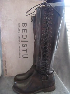 BED STU Burnley Lace Up D Ring Harness Leather Boots Shoes US 7.5 M EUR 37.5 NWB - Picture 1 of 11