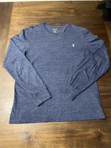 Custom Fit Polo Ralph Lauren Long Sleeve T-Shirt Men's Medium Heather Dark Blue - Bild 1 von 7