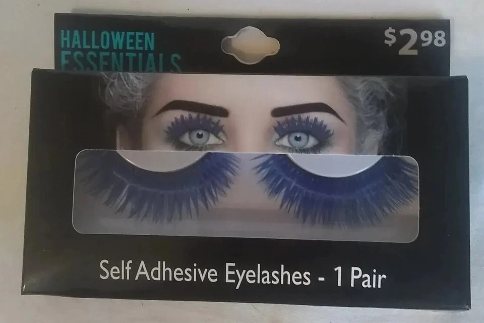Eyelashes Blue Self Adhesive Reusable Halloween Essentials - Image 1 of 2