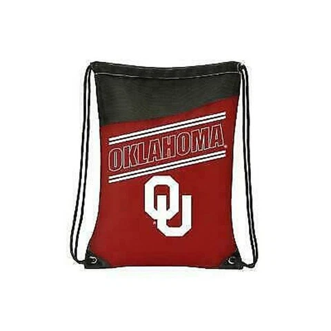 Oklahoma Sooners Incline Style Backsacks Backpacks 18"H x 13.5"W  Braided Drawco Cover