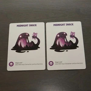 Tic Tac K.O. Cute vs Evil | 2 Midnight Snack Evil Magic Cards | Game Pieces - Imagen 1 de 6