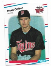 1988 Fleer Baseball Card ~ 7 Steve Carlton  ~