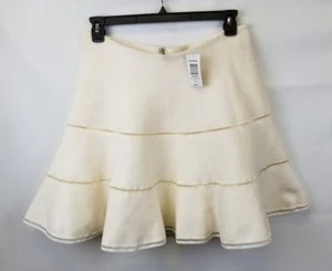 Torrid Flare Skirt Ivory Knit Back Zip Lined Sz 00 (10/M/L) NEW - Picture 1 of 7