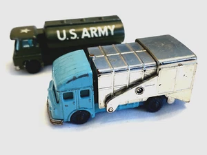 Vintage HUSKY Blue Refuse Van & Army Tanker Die-Cast +FAST SHIPPING! - Picture 1 of 7