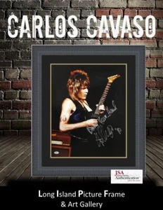 Carlos Cavaso Guitarist Quiet Riot Signed Custom Framed Photo JSA - Picture 1 of 5