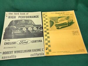 Lot of 2 Vintage 1969 Winkleman Racing FORD Performance Part Magazine Newsletter
